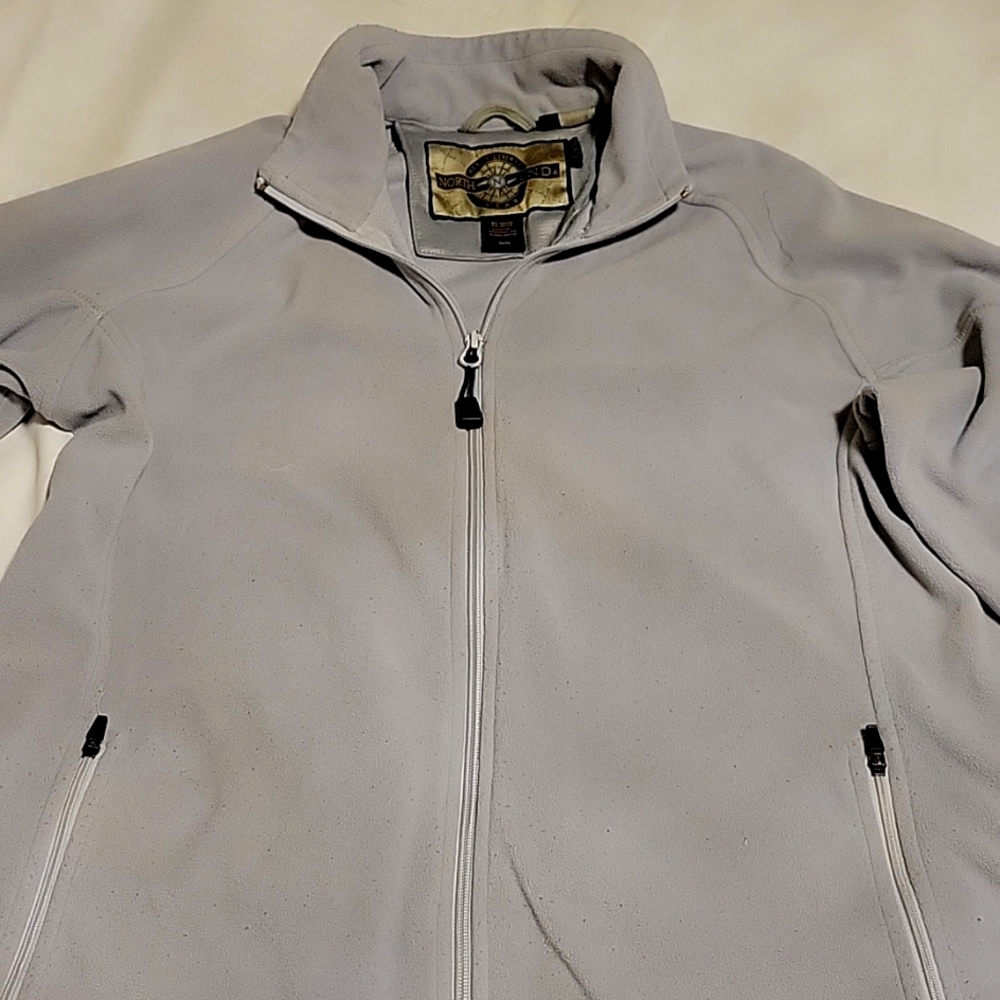 Fleece sports jacket, light grey